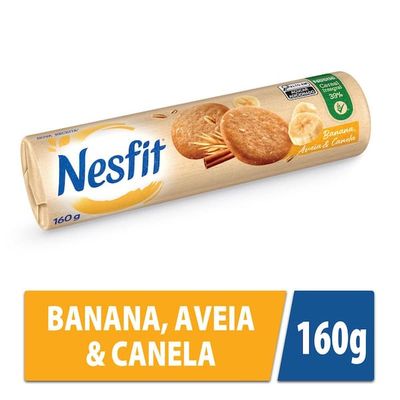 Biscoito Banana Aveia e Canela Nesfit 160g