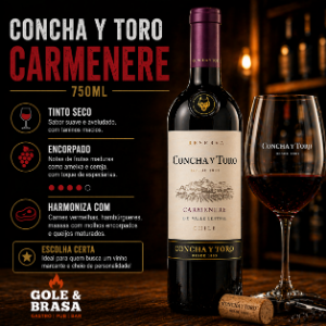 VINHO CONCHA Y TORO CARMENERE 750ML
