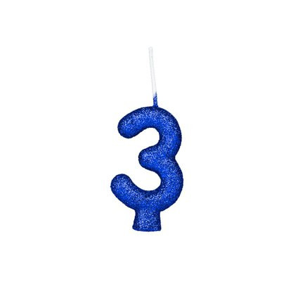 VELA CINT.GLITER AZUL REGINA N°3