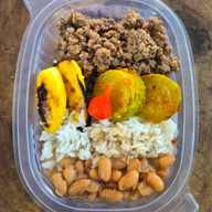 CARNE MOÍDA C/ ARROZ INTEGRAL 220 GRAMAS Congelado.