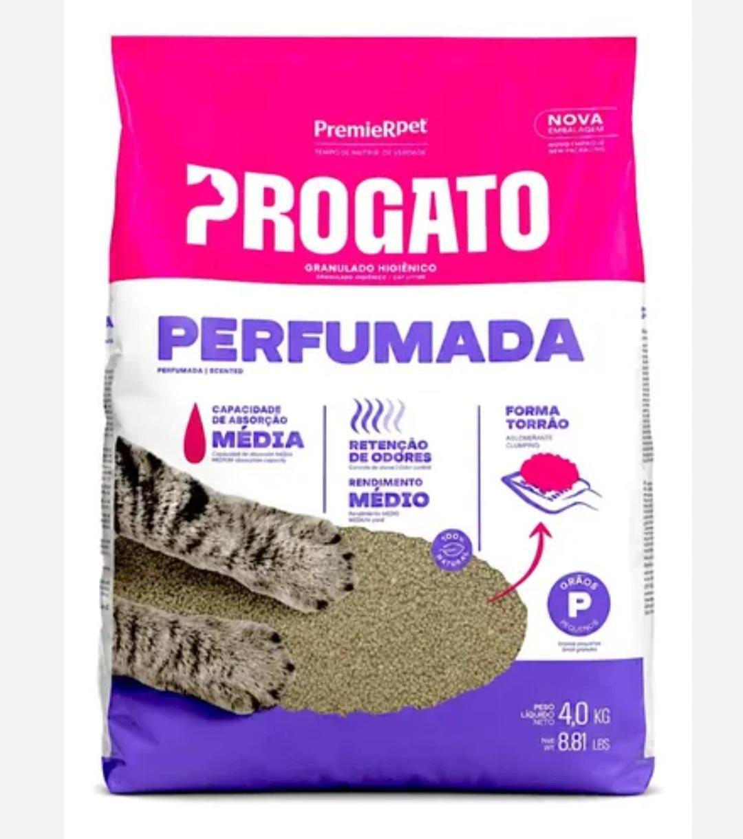 Progato Clássica Perfumada Areia Higiênica 4Kg