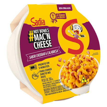 Hot bolws Sadia 300g cheddar e calabresa