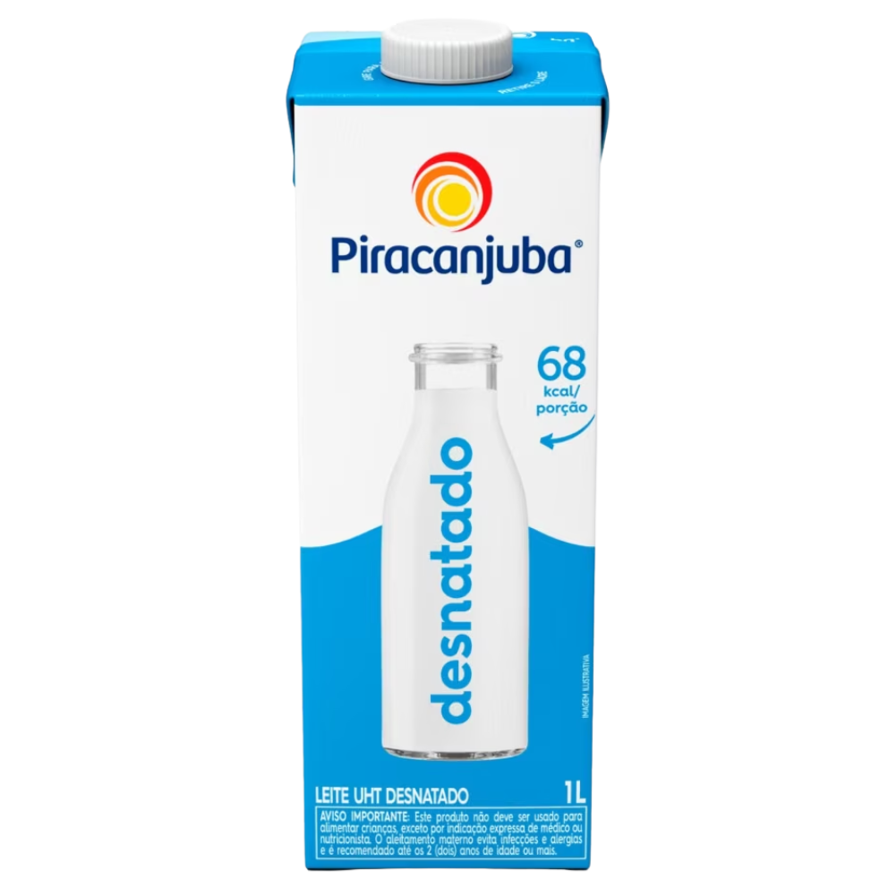 LEITE DESNATADO PIRACANJUBA 1L