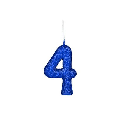 VELA CINT.GLITER AZUL REGINA N°4