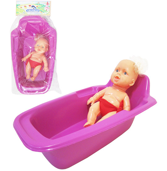 BRINQUEDO BANHEIRA C/ BEBE SOLAPA 30CM