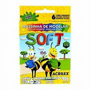 MASSA MODELAR ACRILEX SOFT 90G 6 CORES