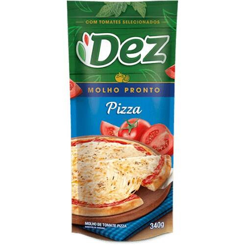 Molho de Tomate Especial Dez + Pizza Sachê 340g