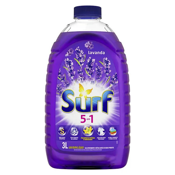 Lava roupas liq Surf 3l lavanda 