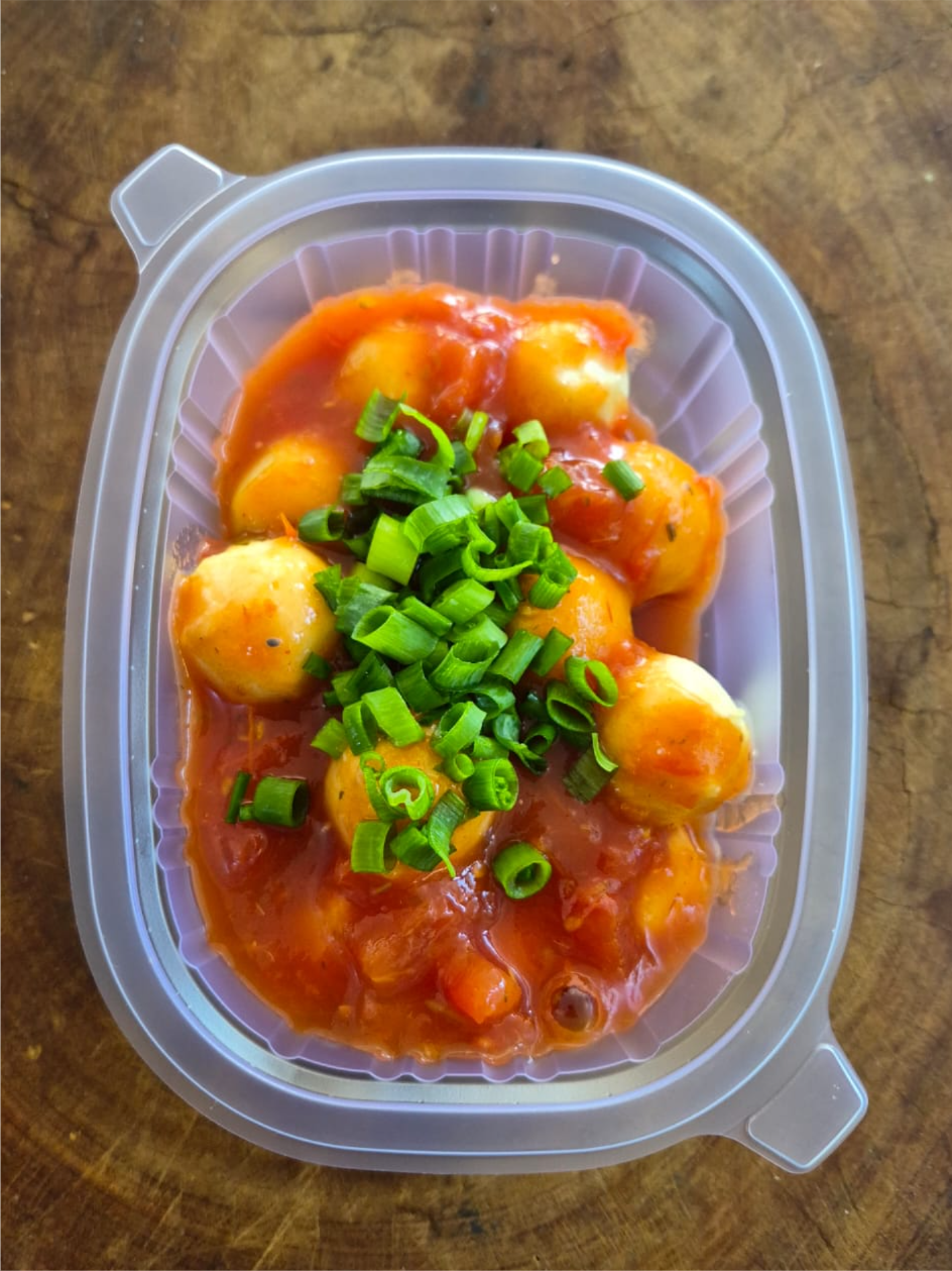 NHOQUE DE BATATA C/ MOLHO AO SUGO (VEGANO, VEGETARIANO) 350 GRAMAS Congelado.