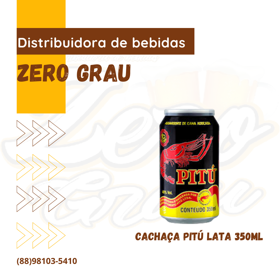 CACHAÇA PITU LATA 350ML