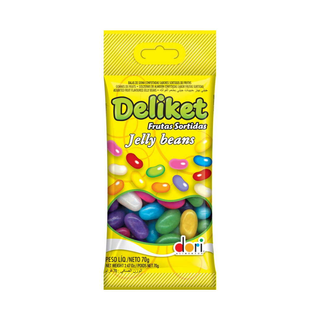 DELIKET FRUTAS SORTIDAS JELLY BEANS DORI SC70G