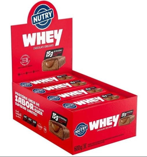 BARRA WHEY CHOCOLATE CROCANTE NUTRY 50G