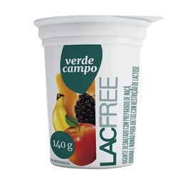 Iogurte Verde Campo Lacfree Banana Maçã Mamão Embalagem 140g