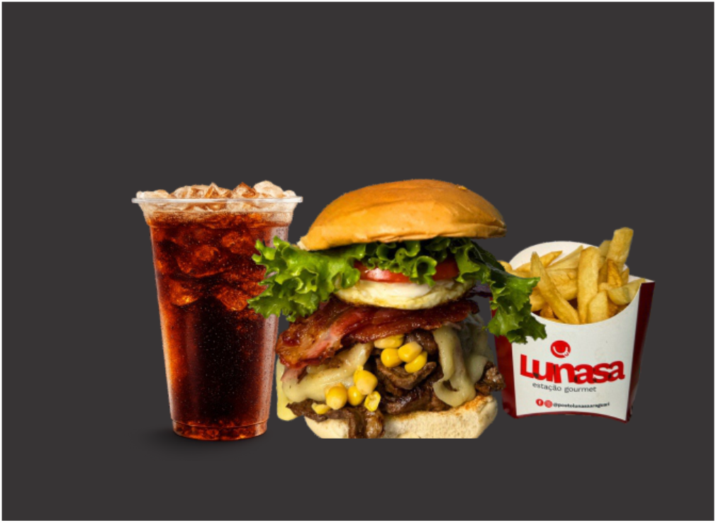 Combo Lunasa 6 + Fritas + Ref.300ml