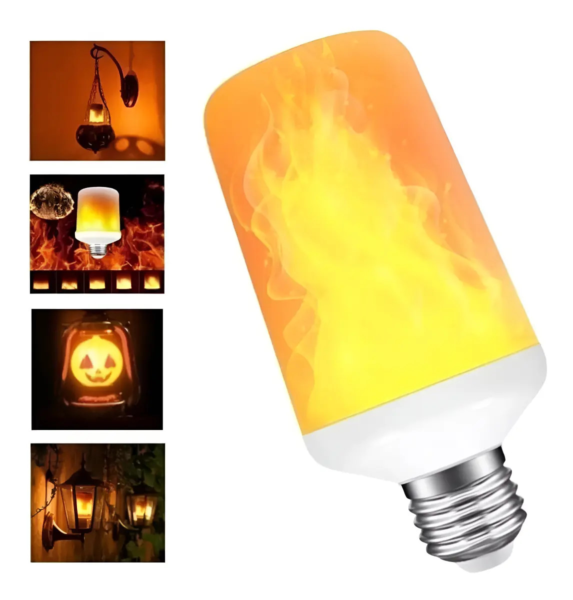 Lâmpada Led Luz 9w Chama Fogo Tocha Artificial