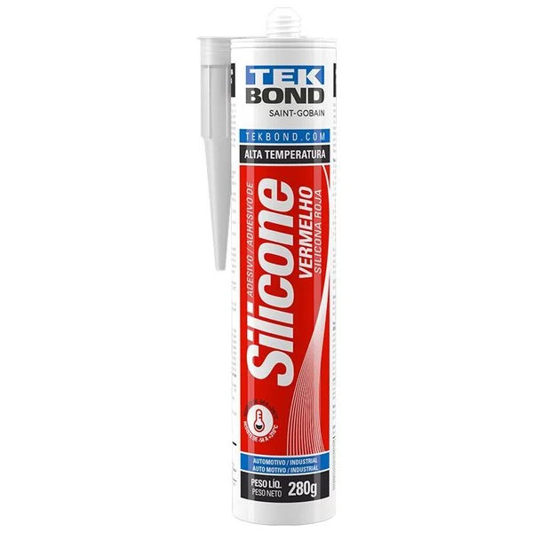 Silicone Alta Temp Vermelho 280g - TekBond