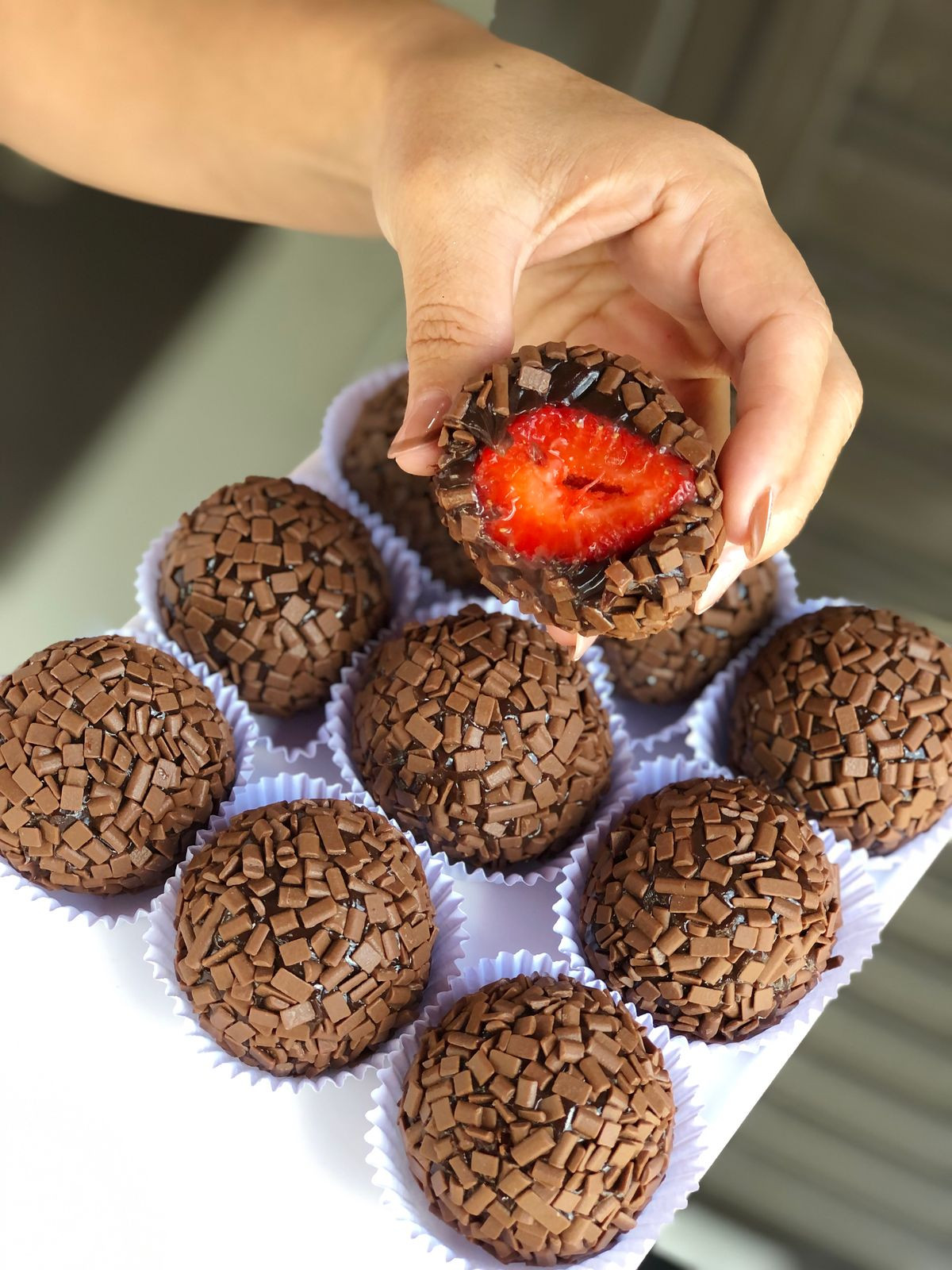 Brigadeiro com Morango