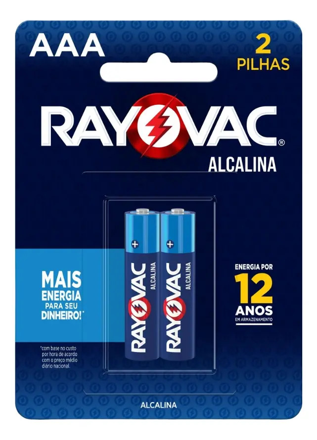 Pilha Alcalina Rayovac - 2 Uni AAA 