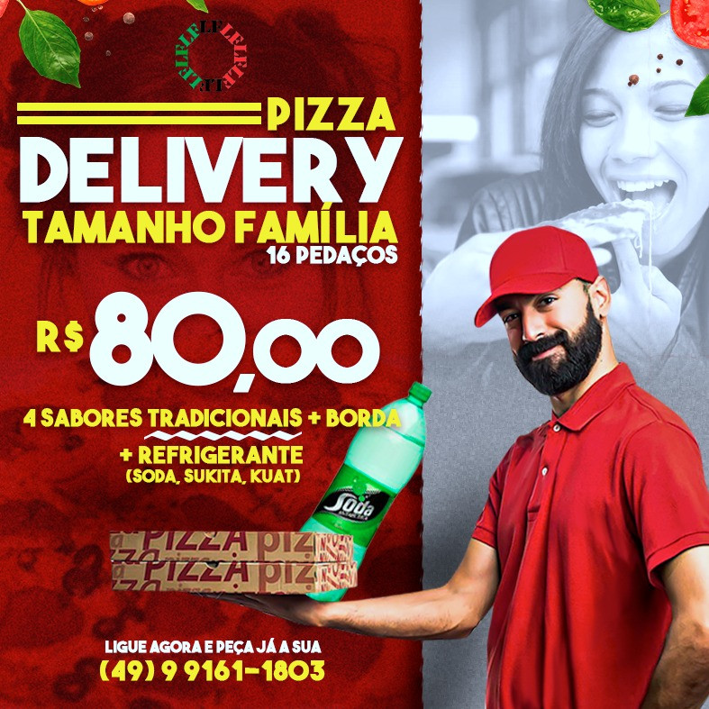 Pizza Família+Borda e Refri 2L