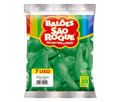 BALAO SAO ROQUE N7 LISO VERDE FOLHA C/50UN