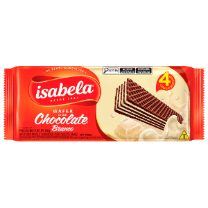 BISC.ISABELA WAFER CHOCOLATE BRANCO