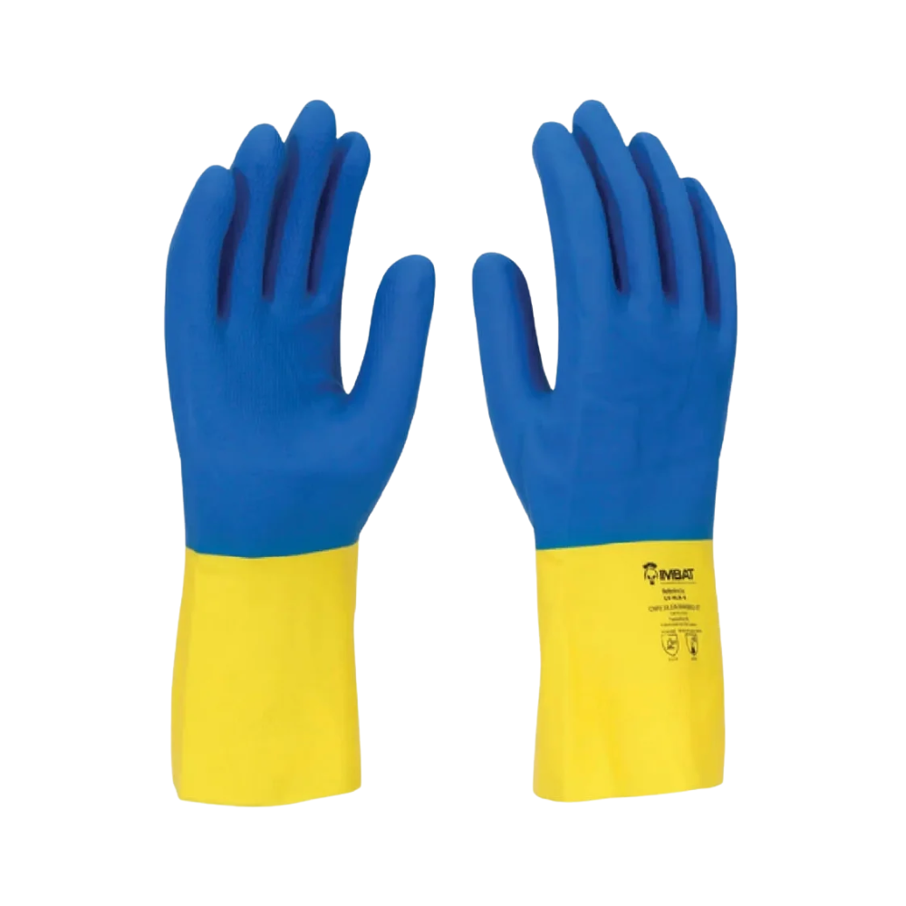 LUVA MISTA IMBAT AZUL/AMARELA NEOPROTEX 9-G