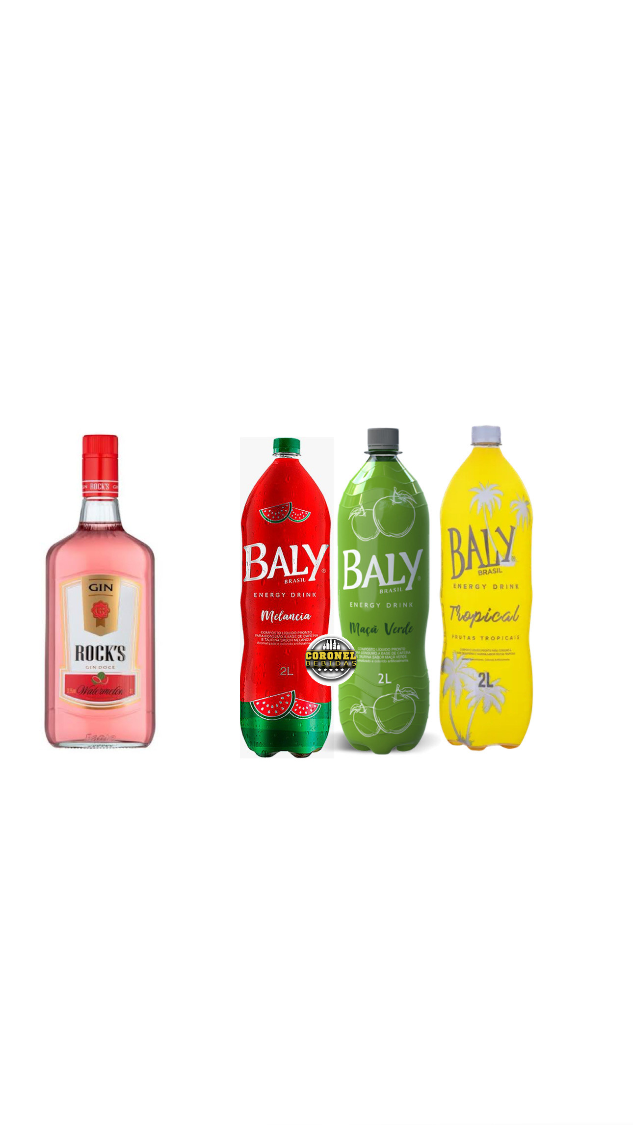 Gin Rock's Melância 1L+ 1 Baly 2l ( escolher Sabores ) 