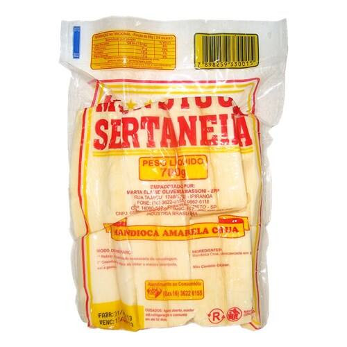 Mandioca Congelada Sertaneja Embalagem 700g