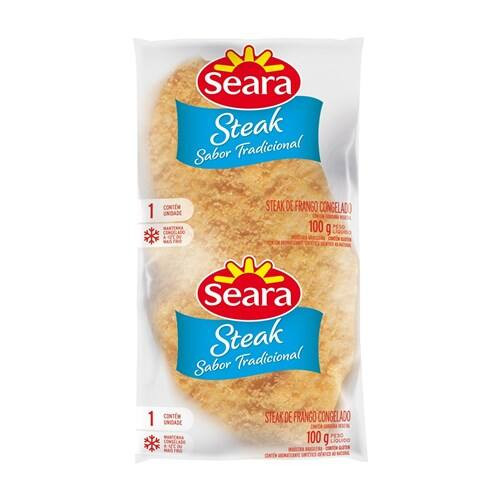 Steak de Frango Empanado Seara Embalagem 100g