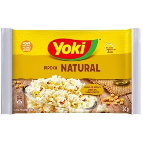 Pipoca de Microondas Popcorn Natural Yoki 100g
