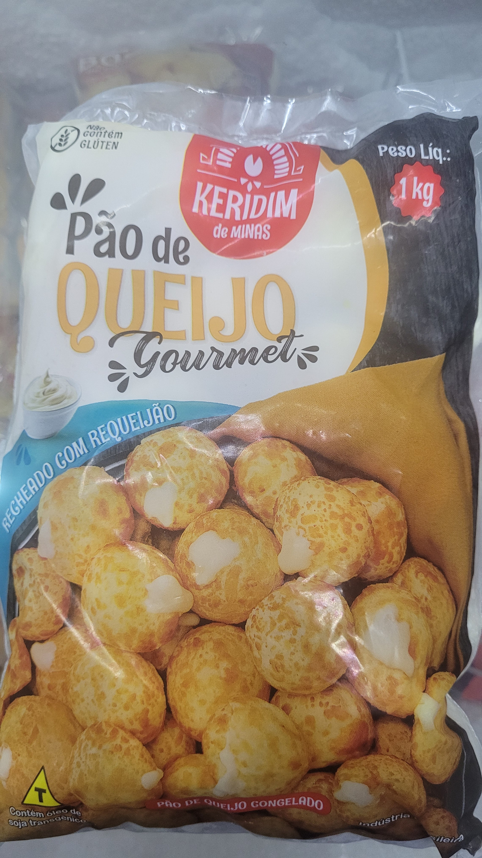 Pão de Queijo Rechado Frango com Requeijão Keridim de Minas 1kg