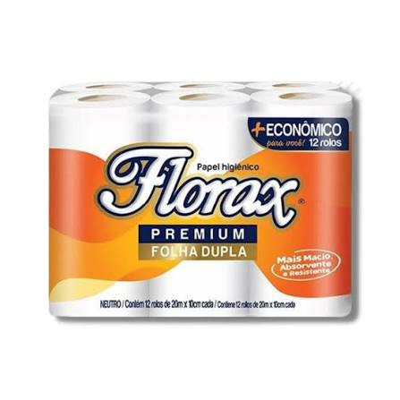 Papel hig florax f dupla 20m c/12un 