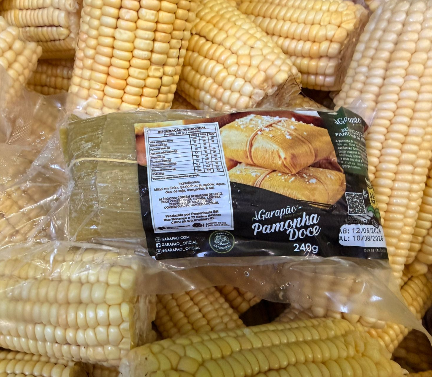 PAMONHA DOCE COM QUEIJO - PACOTE 35 UND