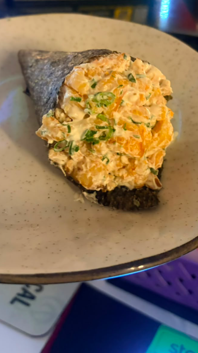 Temaki camarão sem arroz