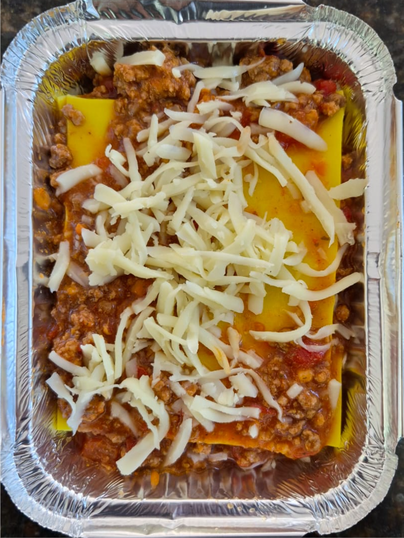 LASANHA BOLONHESA (C/GLÚTEN C/ LACTOSE) 350 GRAMAS Congelado