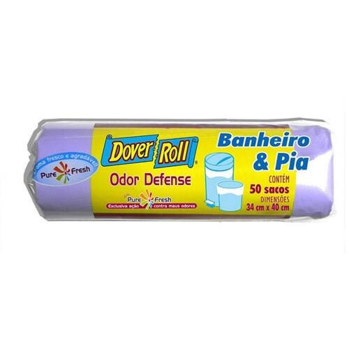 Saco de Lixo Dover Roll Banheiro e Piá Embalagem 50 Un