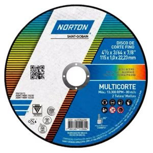 DISCO CORTE MULTICORTE NORTON 115MM