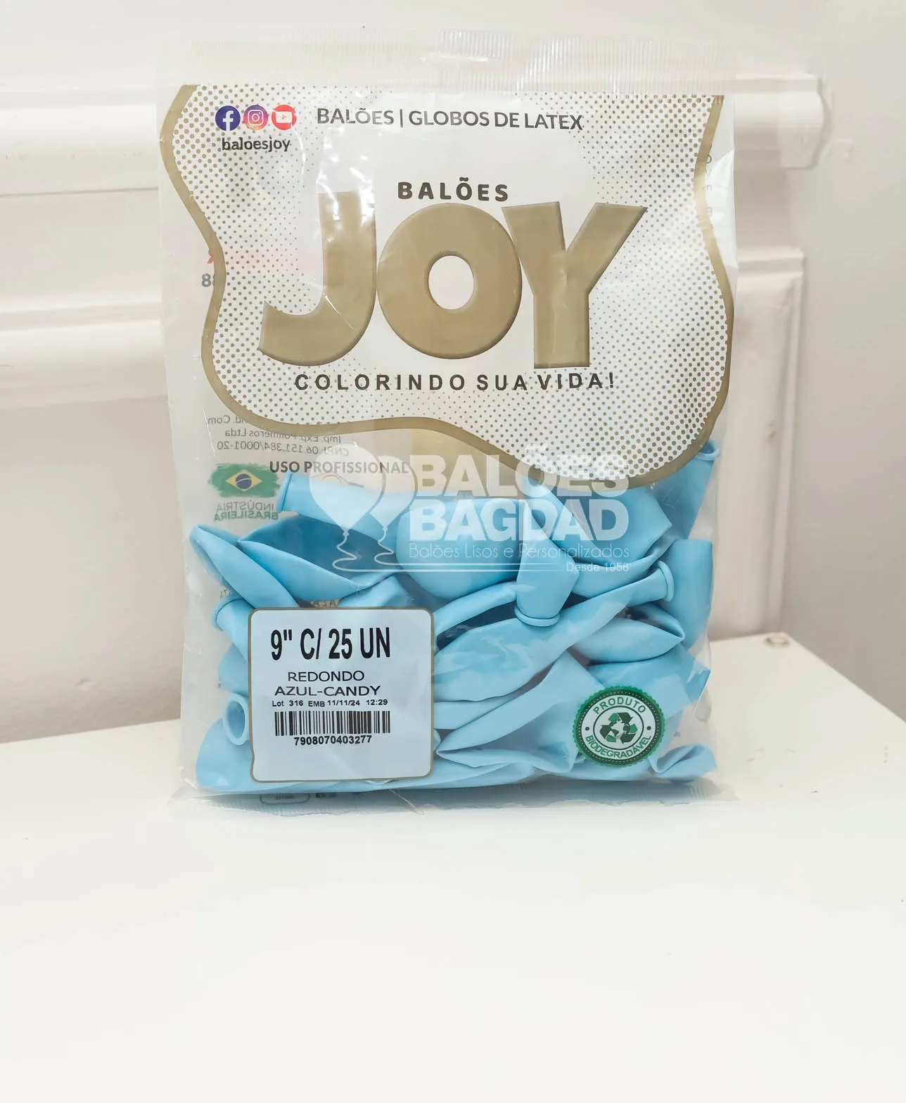 BALAO N°9 AZUL CANDY JOY