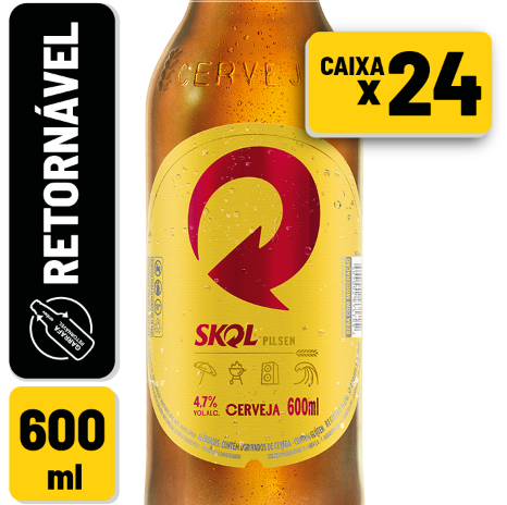 Cerveja Skol Pilsen Retornável 600ml