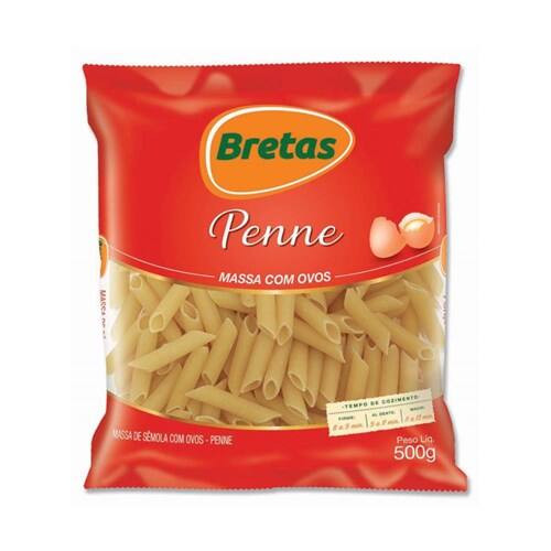 Macarrão Penne com Ovos Bretas 500g