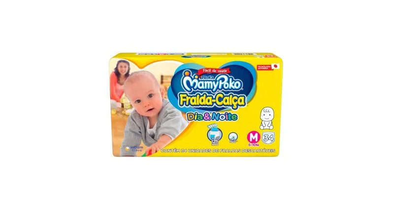 MammyPoko Fralda-Calça Tamanho M - 34 fraldas