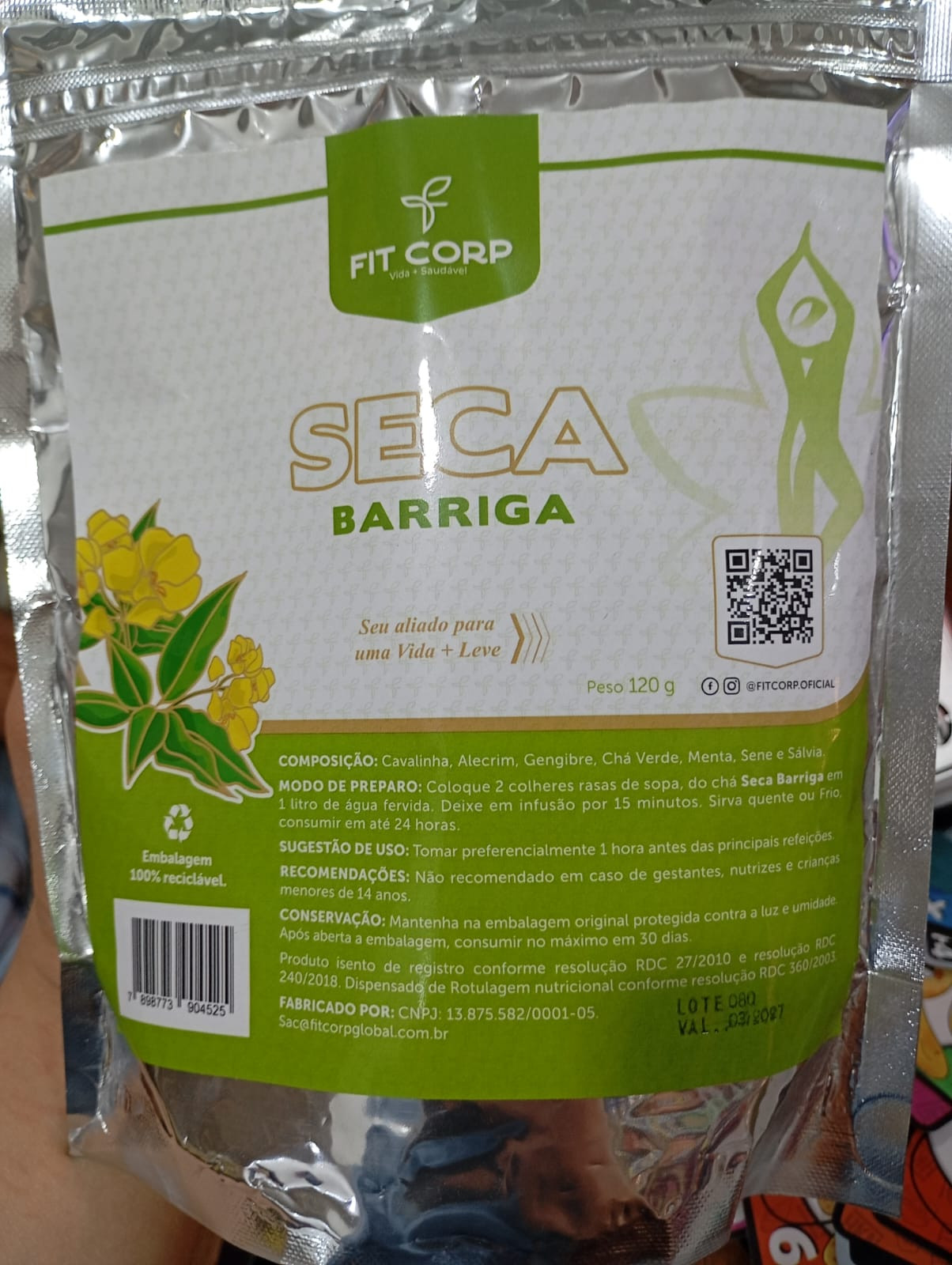 CHA SECA BARRIGA FIT CORP 120GR 