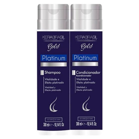 KIT SHAMPOO+COND KERABRASIL GOLD PLATINUM 300ML¬
