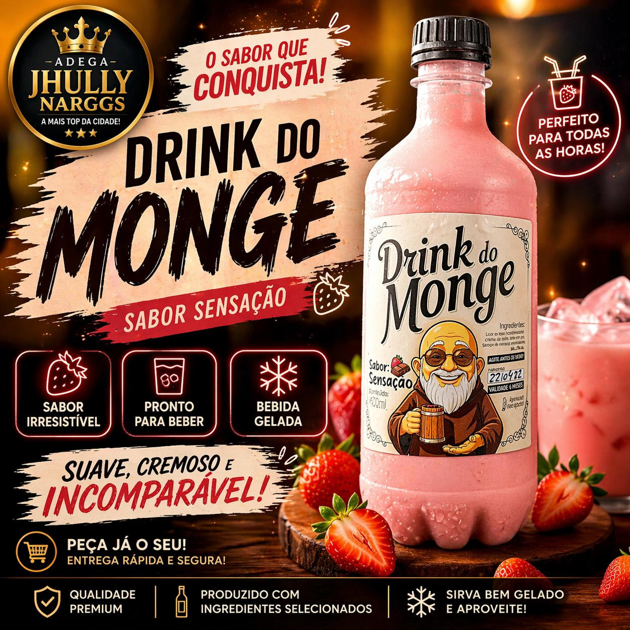 BATIDINHA  DO MONGE SENSAÇÃO 500ML 