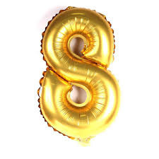 BALAO METALIZADO PEQ. DOURADO Nº 8