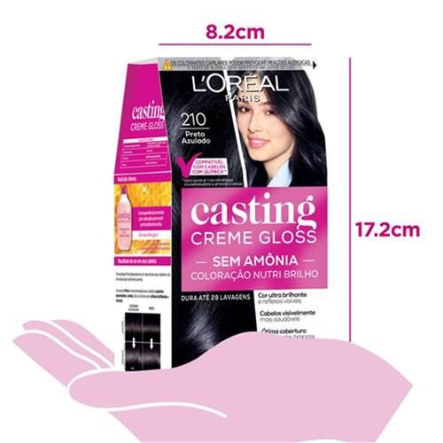 Tintura para Cabelo Casting Creme Gloss Preto Azulado 210 L'oréal Paris