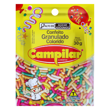 GRANULADO CONFEITO COLORIDO CAMPILAR 30G