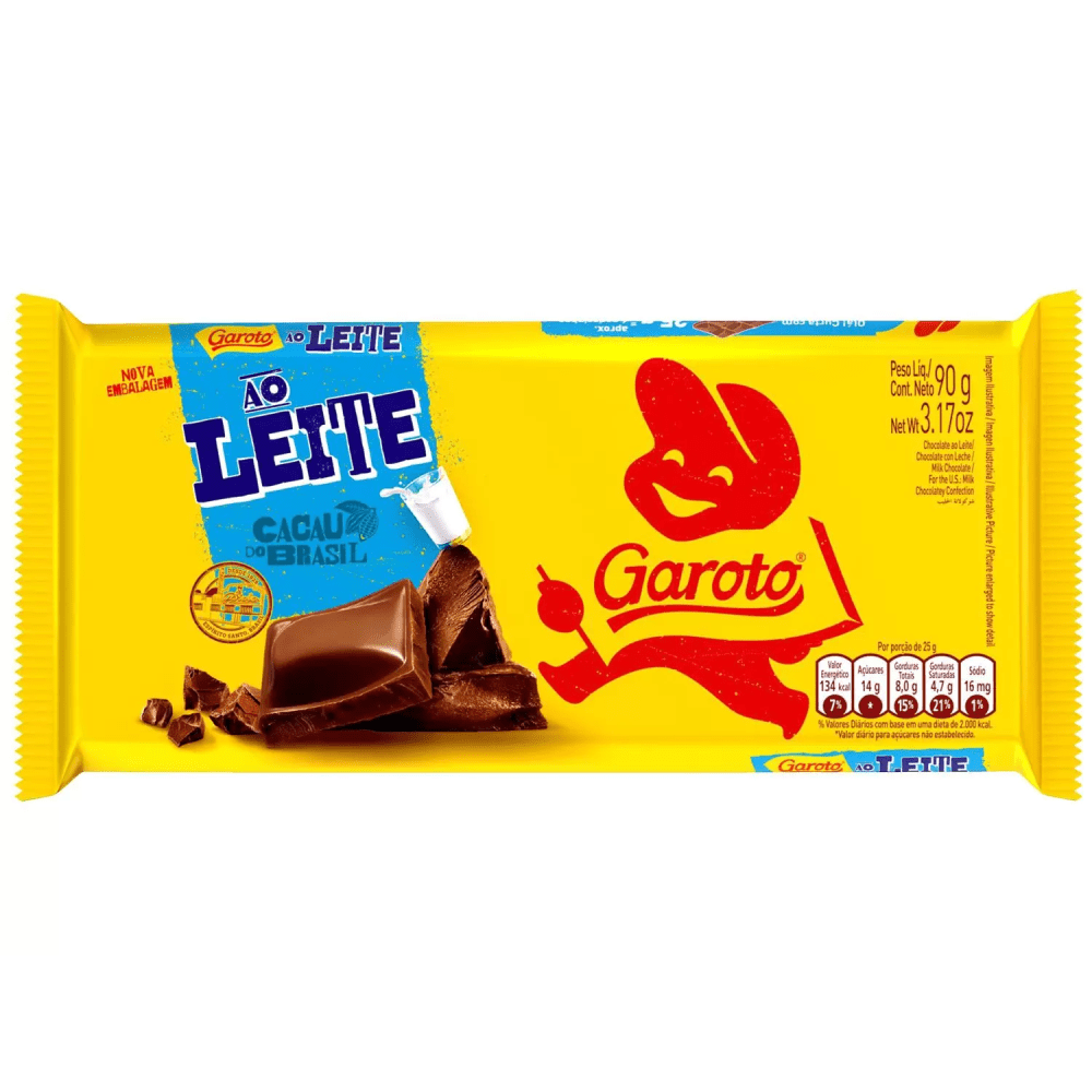 BARRA GAROTO AO LEITE 80G