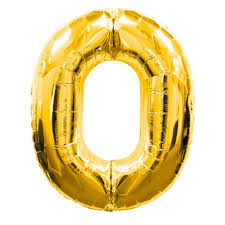 BALAO A&F METALIZADO 40CM DOURADO N0