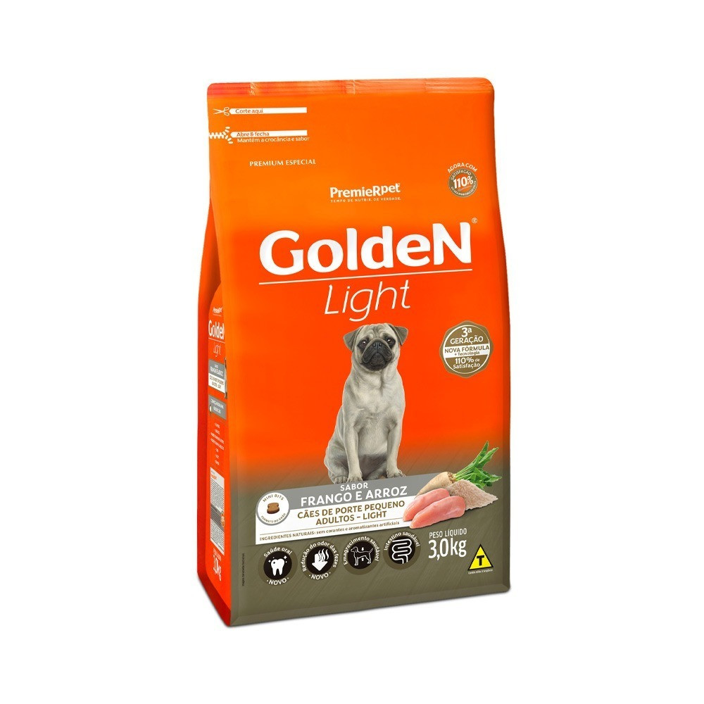 Golden Light Pequenas e Mini Sabor Frango e Arroz